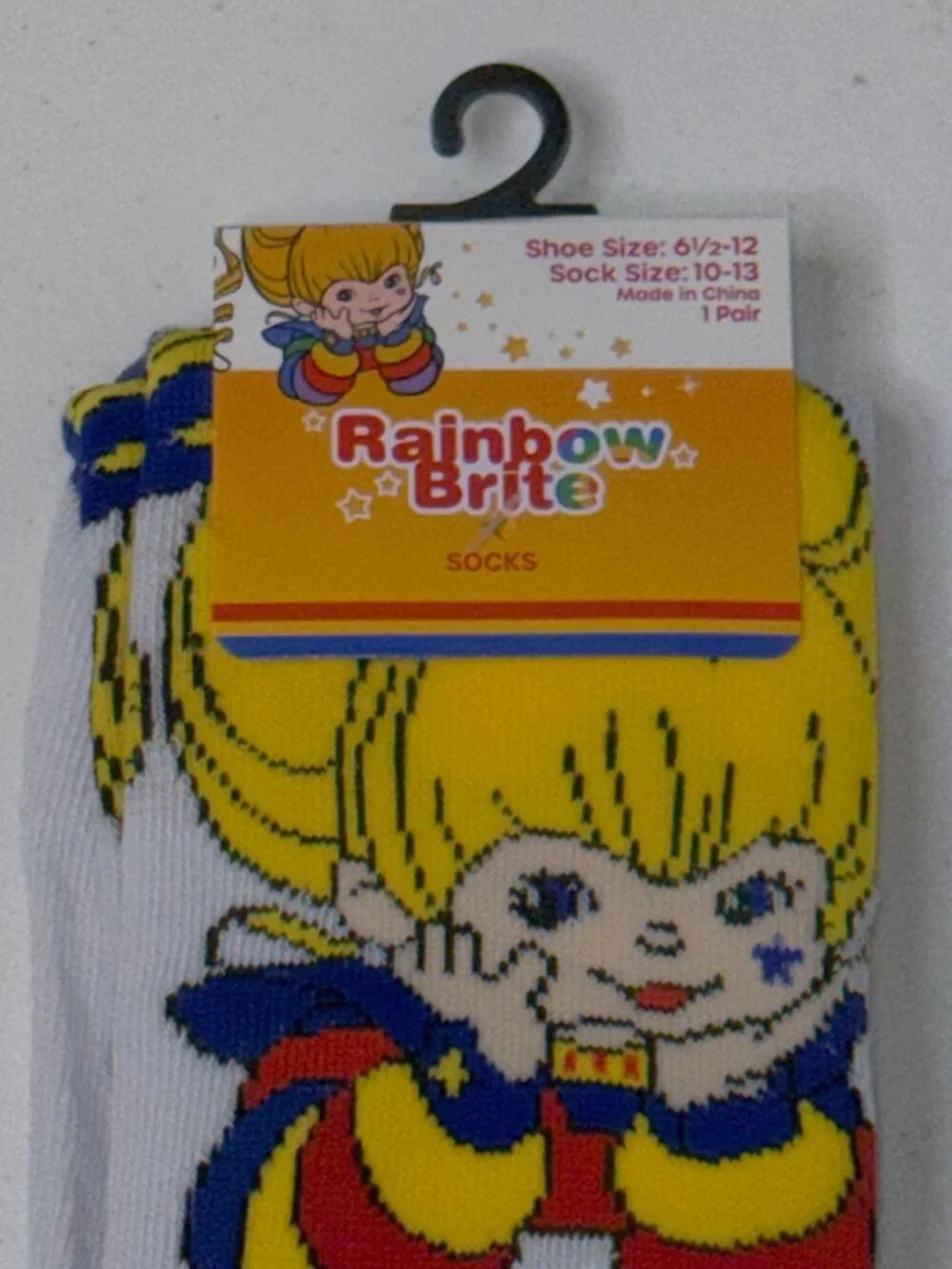 Rainbow Brite Crew Socks NWT Adult One Size